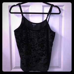 Joe Boxer Black Velvet adjustable strap Cami